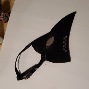 Black Plague Doctor Mask PU Leather Halloween Costume Death Dr  Steampunk Goth